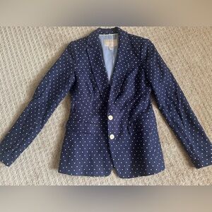 Banana Republic Navy Polka Dot Blazer Two Button Jacket Women’s Size 2